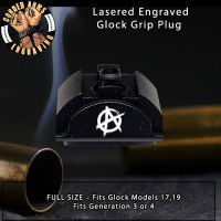 Anarchy Lasered Engraved Glock Grip Plug