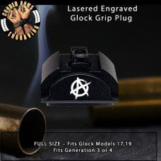 Anarchy Lasered Engraved Glock Grip Plug