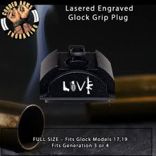 Love Lasered Engraved Glock Grip Plug