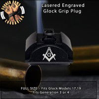 Masonic Lasered Engraved Glock Grip Plug