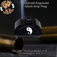 YinYang Lasered Engraved Glock Grip Plug