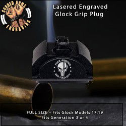 FAFO Punisher Lasered Engraved Glock Grip Plug