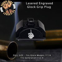 FU Skeleton Hand Lasered Engraved Glock Grip Plug
