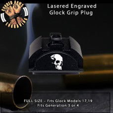 Sideview Skull Lasered Engraved Glock Grip Plug