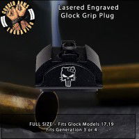 Punisher Hello Kitty Lasered Engraved Glock Grip Plug