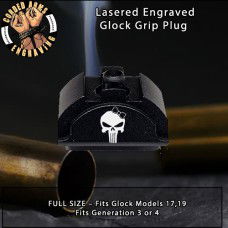 Punisher Girl Lasered Engraved Glock Grip Plug