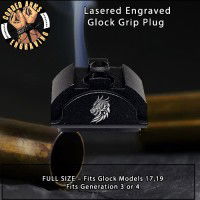 Dragon Head Lasered Engraved Glock Grip Plug