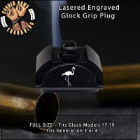 Flamingo Lasered Engraved Glock Grip Plug