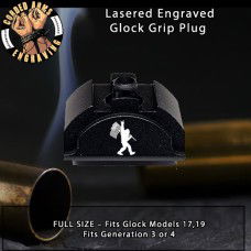 Rock On Big Foot Lasered Engraved Glock Grip Plug