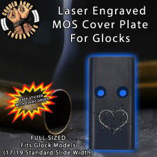 Barbed Wire Heart Lasered Engraved MOS Cover Plate