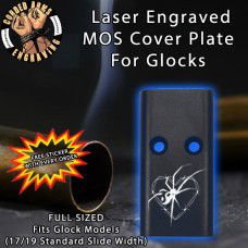 Black Widow Lasered Engraved MOS Cover Plate