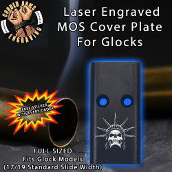 Statue of Liberty Skull Lasered Engraved MOS Cover Plate