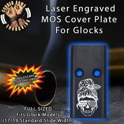 Messy Bun Skull Lasered Engraved MOS Cover Plate