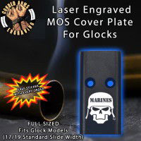 Marine's Skull Lasered Engraved MOS Cover Plate