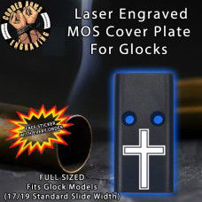 Cross Lasered Engraved MOS Cover Plate
