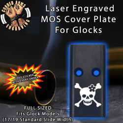 Lady CrossBones Lasered Engraved MOS Cover Plate