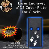 Bear Tracks Lasered Engraved MOS Cover Plate