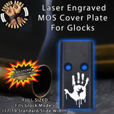 Bloody Hand Lasered Engraved MOS Cover Plate