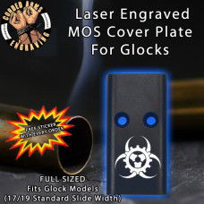 Biohazard Punk Gears Lasered Engraved MOS Cover Plate