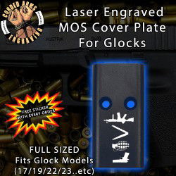 Love Lasered Engraved MOS Cover Plate
