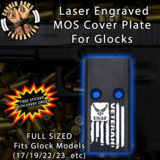 Air Force Vet Flag Lasered Engraved MOS Cover Plate