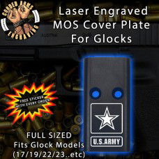 U.S. Army Logo Lasered Engraved MOS Cover Plate