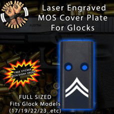 Corporal E4 Lasered Engraved MOS Cover Plate
