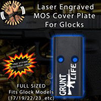 Grunt Life Lasered Engraved MOS Cover Plate