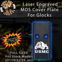 USMC Bulldog Lasered Engraved MOS Cover Plate