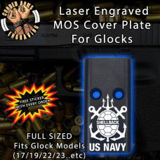 U.S. Navy ShellBack Lasered Engraved MOS Cover Plate