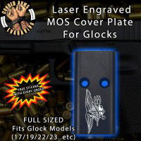 Navy Trident Lasered Engraved MOS Cover Plate