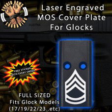 Sergeant First Class E7 Lasered Engraved MOS Cover Plate