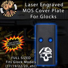 Sgt. Skull Lasered Engraved MOS Cover Plate