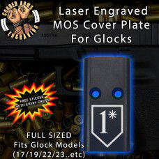 1 Asterisk Lasered Engraved MOS Cover Plate
