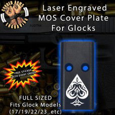 Aces of Spades Tribal Lasered Engraved MOS Cover Plate