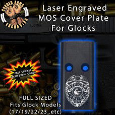 Law Enforcement Badge Lasered Engraved MOS Cover Plate