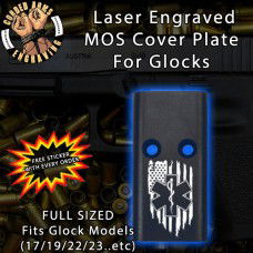 EMS Flag Lasered Engraved MOS Cover Plate