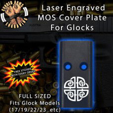 Celtic Shield Lasered Engraved MOS Cover Plate