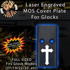 Christian Cross Lasered Engraved MOS Cover Plate