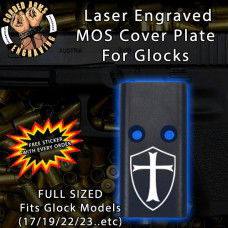 Knights Templar Shield Lasered Engraved MOS Cover Plate