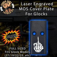 FU Skeleton Hand Lasered Engraved MOS Cover Plate