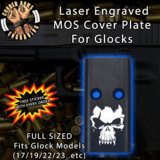 Fanged Skull Lasered Engraved MOS Cover Plate