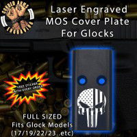 Punisher Flag Lasered Engraved MOS Cover Plate