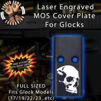 Sideview Skull Lasered Engraved MOS Cover Plate