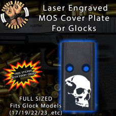 Sideview Skull Lasered Engraved MOS Cover Plate