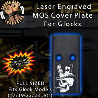 Top Hat Skull Lasered Engraved MOS Cover Plate