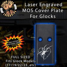 Black Widow Lasered Engraved MOS Cover Plate