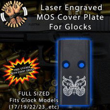 Butterfly 2 Lasered Engraved MOS Cover Plate