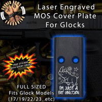Fat Unicorn Lasered Engraved MOS Cover Plate