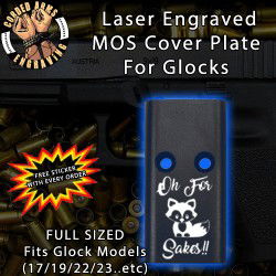 Oh Fox's Sake Lasered Engraved MOS Cover Plate